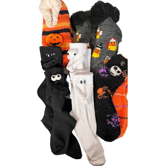 8 Halloween Sock & Slipper bundle New - Picture 1 of 15